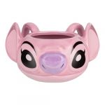 Paladone Tasse &agrave; caf&eacute; Disney en c&eacute;ramique en forme d'Angel 450 ml - Produits Lilo & Stitch sous licence officielle - Mug 3D original pour boissons chaudes, th&eacute;, chocolat chaud