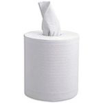 Bobine d'essuyage blanche Maxi prédécoupée - 2 plis - 450 feuilles 30 x 19,5 cm - lot de 6
