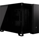 Corsair 2500X Boîtier PC mATX en Verre Trempé - Aucun Ventilateur Inclus - Conception à Double Chambre - Compatible avec Les Cartes Mères à Connexion Inversée - Noir