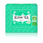 Kusmi tea Detox Bio - Th&eacute; vert, mat&eacute; et m&eacute;langes de plantes aromatis&eacute; citron - Etui 20 sachets mousseline - 40g