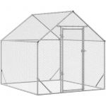 VidaXL Cage &agrave; poules Argent 200x170x177cm Acier galvanis&eacute;