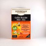 Herbesan Gel&eacute;e Royale Miel Zinc adultes et enfants 20 ampoules