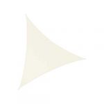 Idéprice Toile d'ombrage triangulaire 3X3X3m polyester déparlent anti UV 140 gr/m2 ivoire, Ivoire, 33 x 17 x 5 cm