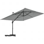 Habitat et Jardin Parasol jardin déporté en aluminium 'Sky 4' - 3 x 4 m - Gris