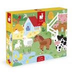Janod Puzzles 20 pi&egrave;ces tactile : La Ferme