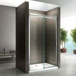 ALIX Porte de douche coulissante H 200 cm en verre 8 mm transparent largeur 160 cm