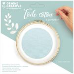 Graine Cr&eacute;ative Toile de coton &agrave; broder - Vert d'eau - 45 x 60 cm