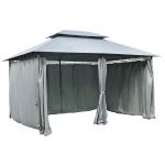 Outsunny Tonnelle barnum 3L x 4l x 2,65H m gris
