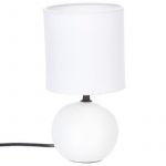 Atmosphera Lampe à Poser Céramique "Boule" 25cm Blanc