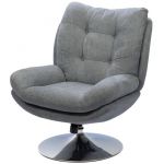 Amadeus Fauteuil Magnum gris clair chrome