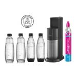 Sodastream Machine &agrave; soda et eau gazeuse Machine DUO Noire + 2 carafes + 2 bouteilles Fuse Lave-Vaisselle