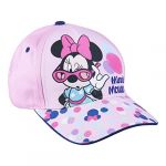 Casquette pour Enfant Minnie Mouse - Rose - 2 à 8 ans - Coton et Polyester - Casquette pour Enfants à Scratch Réglable - Produit Original Conçu en Espagne
