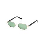 Guess Unisex GU00231 32N Lunettes de soleil M&eacute;tal Or Vert G&eacute;om&eacute;trique Normale