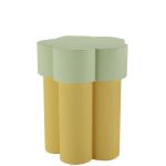 Potiron Table d'appoint en fleur magnésie Magnolia vert/jaune - D.39x49 cm