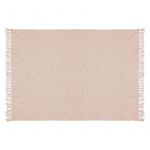 Tapis décoratif en Coton Ivoire motif tufté 120 x 170 cm Atmosp ra