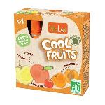 KaliBio Cool Fruits : Compote à boire Pommes Pêches Abricots 4 x 90 g