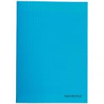 Majuscule Cahier piqures grand carreaux polypropylene A4 96p 90g bleu