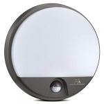 Maclean MCE291 GR Lampe LED avec capteur de mouvement infrarouge 1100lm 15W IP54 gris