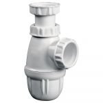 Boutté Siphon de lavabo plastique blanc, entrée 1 1/4 sortie ø32
