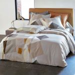 Drap plat en coton &agrave; motifs imprim&eacute;s DR.CARAMEL Gris