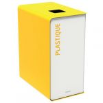 Rossignol Cubatri Poubelle de tri sélectif du plastique en acier 65l - Jaune