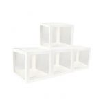 4 CUBES CARTON RIGIDE PERSONNALISABLE 30CM BLANC Blanc