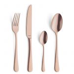 Amefa Ménagère 24 couverts acier inox cuivre mat