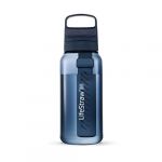 Lifestraw Go Series – Gourde filtrante sans BPA 1l pour les voyages et l’usage quotidien. Élimine les bactéries, les parasites et les microplastiques. Améliore le Goût, Aegean Sea (bleu)