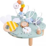 Janod Table d'Activit&eacute;s Sweet Cocoon - 5 Activit&eacute;s Premier Age - Jouet d'&Eacute;veil - D&eacute;veloppement Motricit&eacute; Fine - Feuille d'Activit&eacute;s en Bois FSC - D&egrave;s 18 Mois,J04056