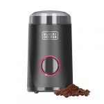 Black & Decker Moulin &Eacute;lectrique 150W | Lames en Acier Inoxydable | Capacit&eacute; 50g | Syst&egrave;me de Verrouillage | Range-c&acirc;ble | Pieds Antid&eacute;rapants | Compact et &Eacute;l&eacute;gant | Id&eacute;al pour Caf&eacute; et &Eacute;pices