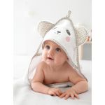 Vertbaudet Cape de bain bébé à capuche brodée animaux
