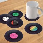 Manta design Dessous de verre Vinyl Spinning Hat en caoutchouc (10 cm)