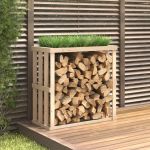 VidaXL Porte-bûches d’extérieur 108x52x106 cm Bois massif de pin