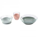 Beaba Coffret repas verre eucalyptus - Rose