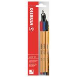 Stabilo Point 88 - Lot de 3 stylo feutres bleu