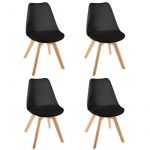 Lot de 4 Chaises Design "Baya" 81cm Noir Prix