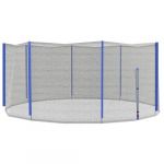 Filet de s&eacute;curit&eacute; trampoline porte zip&eacute;e &Oslash; 426 cm 8 poteaux bleu noir