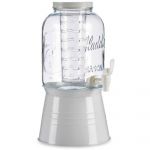 Wadiga Carafe en Verre Transparent Blanc Avec support (22,8 x 37,5 x 20 cm) (3800 ml)