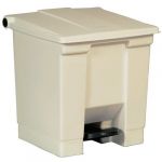 Rubbermaid Poubelle à pédale Step-on - Capacité 30 L - Beige,