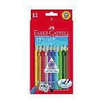 Faber-Castell Etui de 12 crayons de couleur Grip 2001 Jumbo