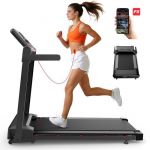 Tapis de Course - FT54 Tapis Marche,15% Inclinaison Auto,Vitesse 1-12km/h,Compatible APP,Ultra Silencieux 700W,LCD Id&eacute;al pour Maison