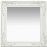 VidaXL Miroir mural style baroque 50x50 cm Blanc