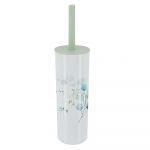 Tendance Brosse WC avec support déco Aquarelle Vert et Bleu