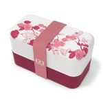 monbento Bento box MB Original Magnolia - Bo&icirc;te Repas &agrave; Compartiments - Lunch box Herm&eacute;tique 2 &eacute;tages - Id&eacute;al pour Travail/Ecole - Sans BPA - Durable et S&ucirc;r - Made In France - Rose &agrave; fleurs
