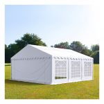 Intent24 Tente de réception 6 x 6 m PVC blanc