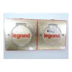 Legrand Réceptacle pour prise de sol double bronze avec plaques, supports et clapets pour appareillages 45X45mm IP44 IK08 089712
