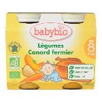 BabyBio Menu du Jour : L&eacute;gumes Canard Fermier 2 x 200g - d&egrave;s 8 mois