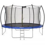 Kangui Trampoline rond &Oslash;430cm avec filet de s&eacute;curit&eacute; et &eacute;chelle - FPR 430