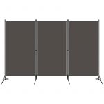 VidaXL Cloison de séparation 3 panneaux Anthracite 260x180 cm