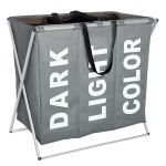Wenko 3440033100 Trio Collecteur de Linge Gris 63 x 57 x 38 cm